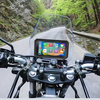 1x New 5.99'' IPS Motorcycle GPS Screen Wireless CarPlay Android Auto Navigation