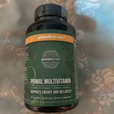 Primal harvest multivitamin supports energy and wellness 30-capsules free shipp.