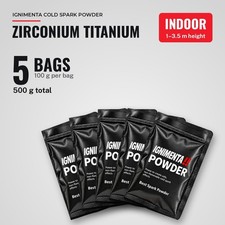 IGNIMENTA 5x100g Indoor 1-3.5m Cold Spark Machine Zirconium Titanium Powder
