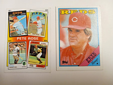1988 Topps - Pete Rose #475 &1986 Topps #4-THE PETE ROSE YEARS..free shipping