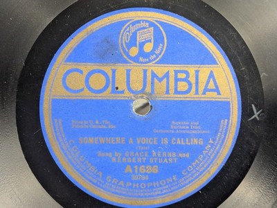 Grace Kerns - 78 RPM Columbia - Somewhere A Voice Is Calling - R10C