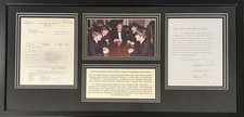 Historic Beatles & Brian Epstein Signed Trademark Documents - JSA!