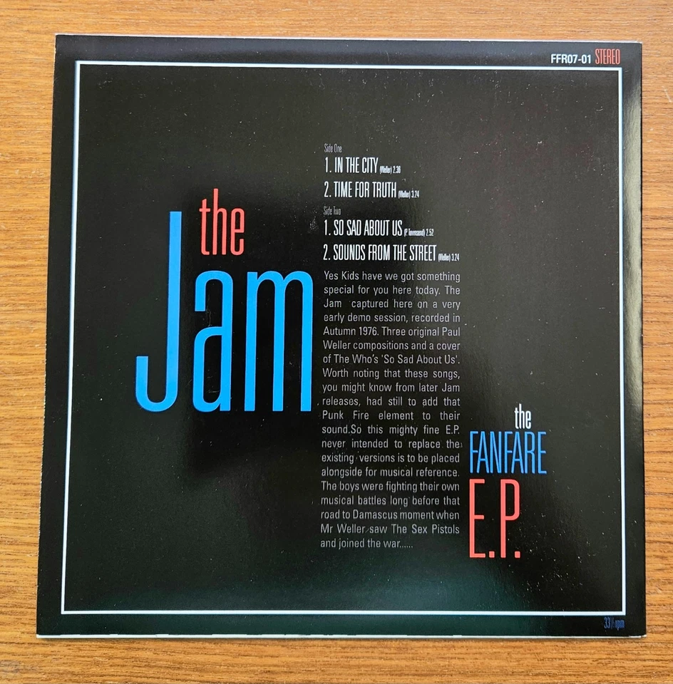 THE JAM "Fanfare E.P." The 1976 DEMO's 7" red vinyl WL EP 70s Mod Revival WELLER - Bild 4 von 4