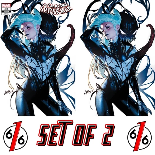 🔥🕷 AMAZING SPIDER-MAN #32 LOBOS NIGHT-SPIDER Trade Dress & Virgin Variant