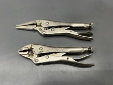 (C) VINTAGE IRWIN PETERSEN DEWITT VISE GRIP PLIERS SET 6LN & 5WR - MADE IN USA