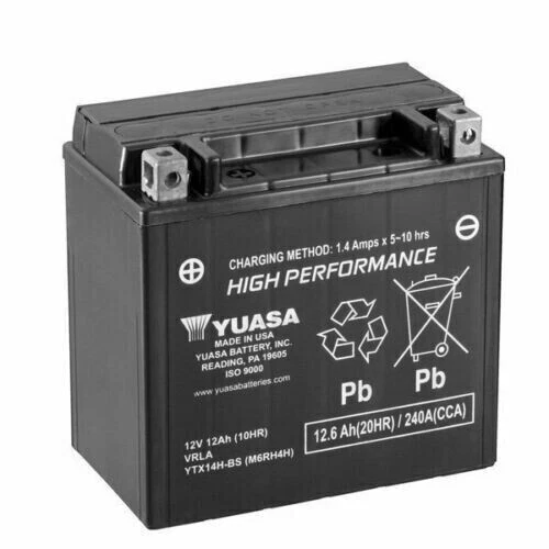 Batterie Pour POLARIS SPORTSMAN 570 2015 YUASA YTX14H-BS AGM Fermée - Photo 2/4
