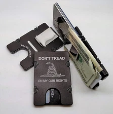 Dont Tread On My Gun Rights, Aluminum Wallet/Credit Card Holder RFID Protection