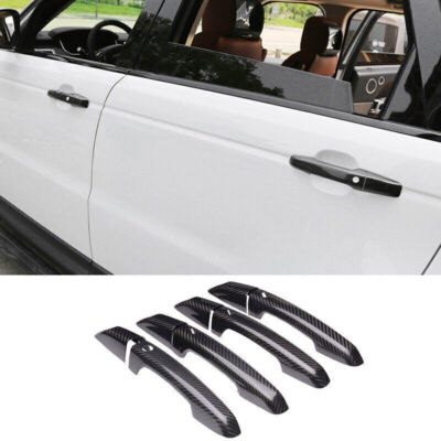 Real Carbon Fiber Side Smart Door Handle Cover 8X For Range Rover L405 2013-2022