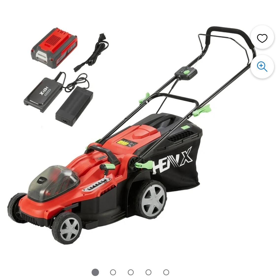 Henx 40 A Volt Cordless Lawn Mower 16” Cut. Brand New Opened Box. NO BATTERY.