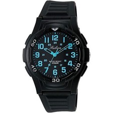 Citizen Q Q Watch VP84-852 Falcon Analog 10ATM water resistant Black Blue