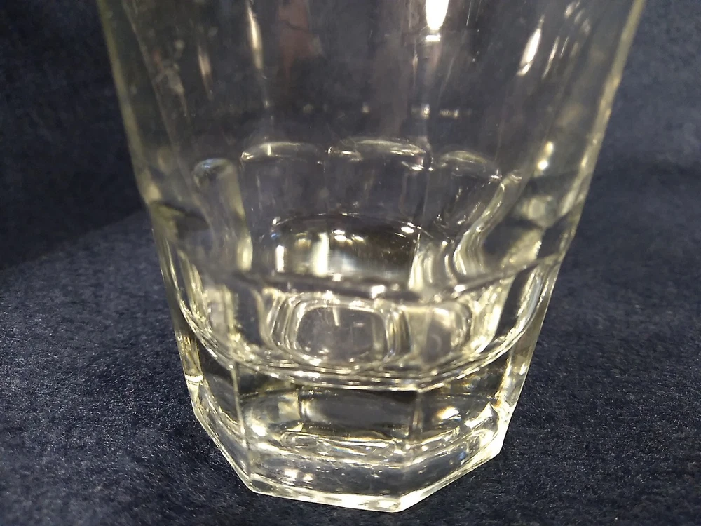 Tumbler Glasses Octagonal 3 oz Old Fashioned Style Barware Set Of 6
