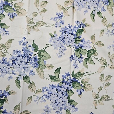 Tablecloth Vinyl Rectangle Oblong 60x102 Floral White Blue Dining Kitchen Table