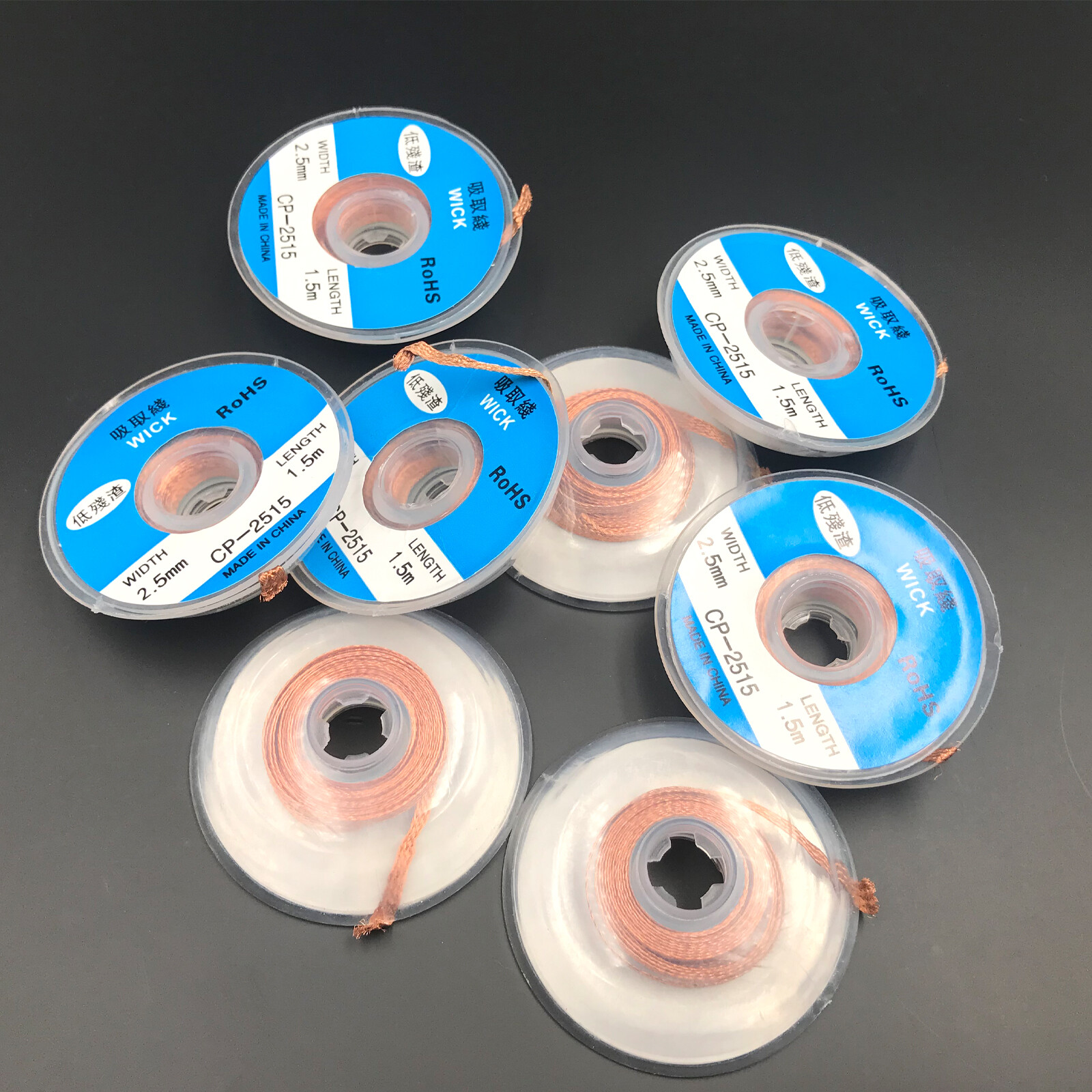 8pcs New Solder Wicks NoClean Solder Braided Wicks Desoldering Wicks