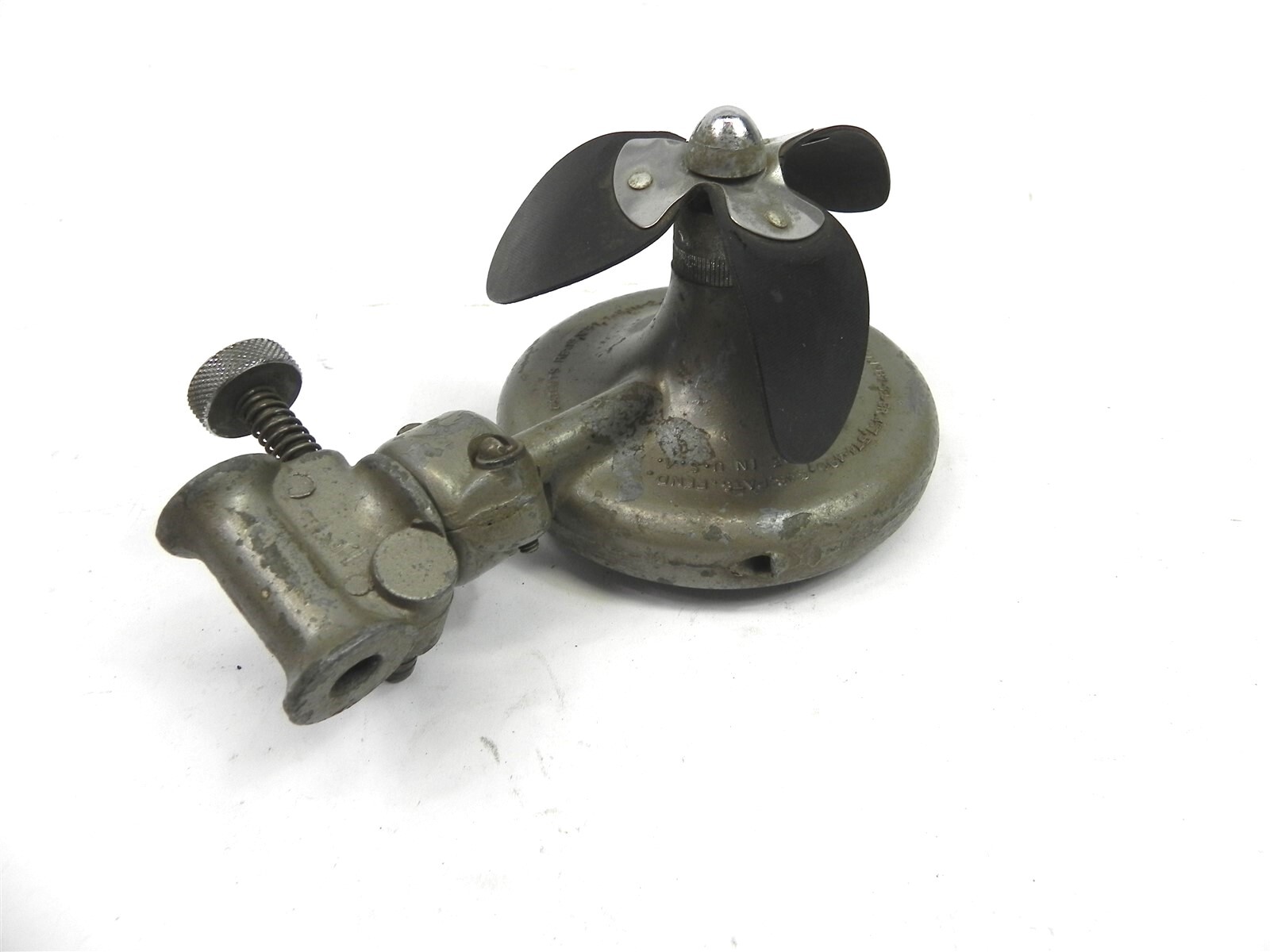 VINTAGE USED 1930'S-1940'S TRICO VACUUM OPERATED ACCESSORY FAN, RUBBER BLADES