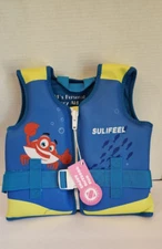 Kids Swim Vest Life Jacket - Size Medium (4-6 yrs), Blue Shark  NWT