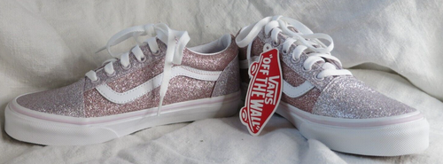 Vans Junior Girls Sz 5.5 Pink Glitter Sparkle Low Top Sneakers EUR 37 Big Kids - Picture 5 of 8