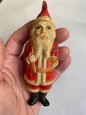 Antique Celluloid Santa Figurine 1930's Viscoloid USA Christmas Decoration D