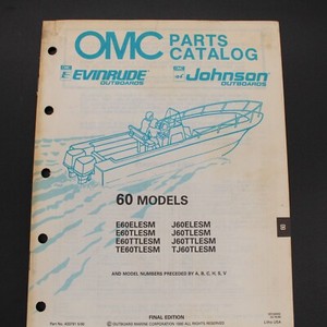 1990 OMC Evinrude Johnson 60 Models Parts Catalog