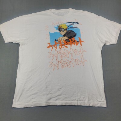 Naruto Shippuden Collection Shirt Mens XXL 2XL Graphic Print White EUC