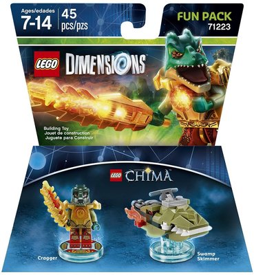 Lego Dimensions Chima Cragger Fun Pack 71223 (I Will Ship It In a Solid Box)