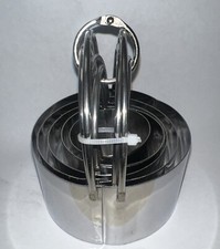 5 Round Biscuit Cutter Cookie Cutters Set With Handle For Baking FAST SHIPPING 