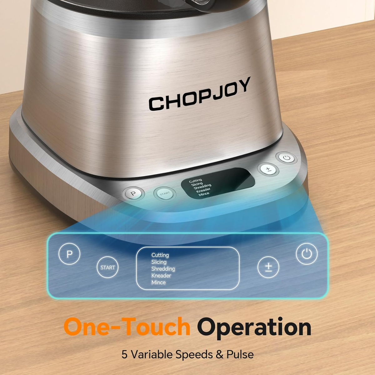 7-In-1 Professional Food Processor, 800W Powerful Electric