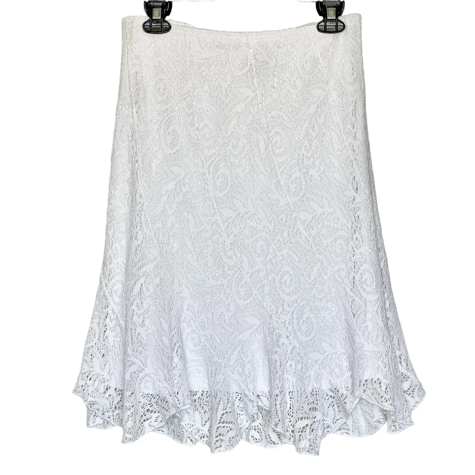 Villager женская юбка маленький крючком белый Lagenlook высоты низкий пляж выпускной  - Изображение 3 из 4