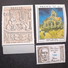 1979 Timbre France Neuf  N 2052 , 2053 , 2054  ,Très bon état.