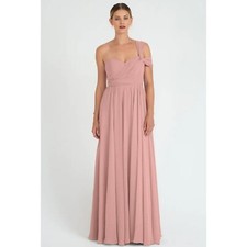 Jenny Yoo Convertible Bridesmaid Dress Mira Long  dress Champagne size 6