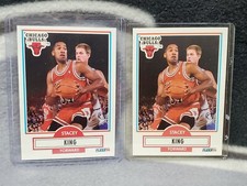 (2) 1990 Fleer Stacey King RARE Off Center ROOKIE CARD ⭐️Chicago Bulls #27 