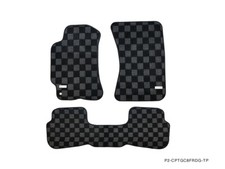 P2m Front Rear Checkered Carpet Floor Mats For Subaru Impreza Wrx Gc8 92-99