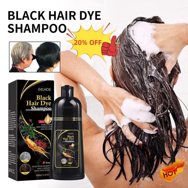 100ml Permanent Black Hair Dye Shampoo Fast Hair Dye Shampoo-2023 Neu