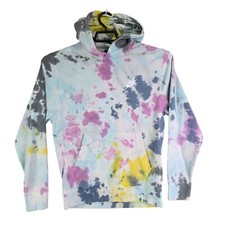 Womens Nike Multicolor Tie Dye Hoodie Sweatshirt Long Sleeve Cotton Blend Size S