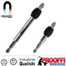 2 x Profi Bithalter Schnellwechsel Magnet System Für 1/4" Bits 50mm / 100mm BGS