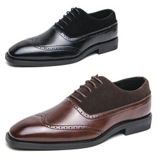 Men's Oxfords Wing Tip Dress Shoes Formal Leather Business Work Party Wedding