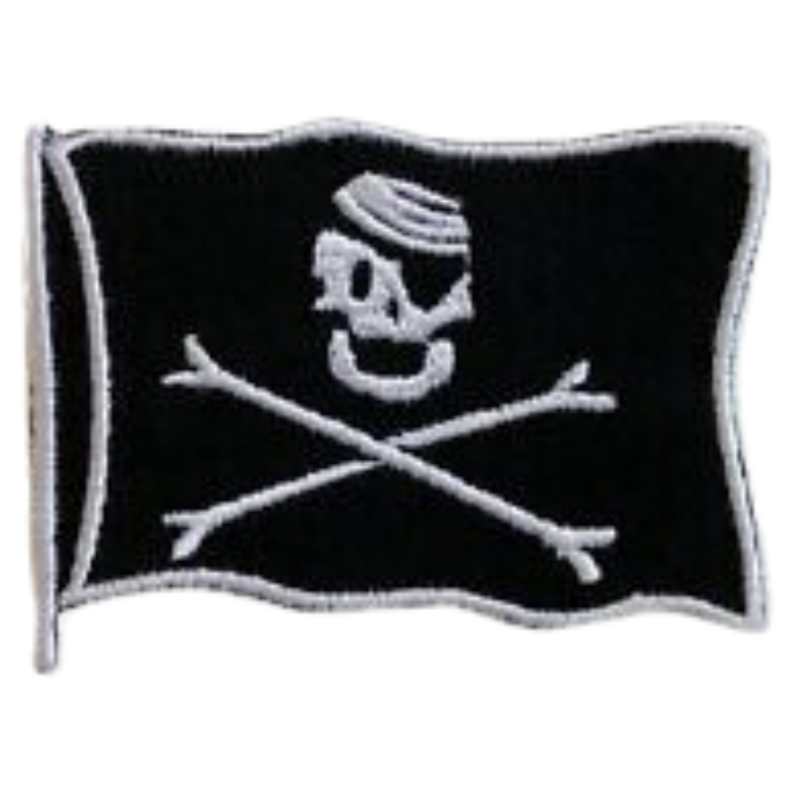 Pirate Skull Black Flag Iron On Embroidery Patch for Jackets and Clothing