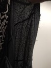 Vintage Formal Beaded Sequins Silk Lined Halter Sheath Gown Black & White Small — photo 8