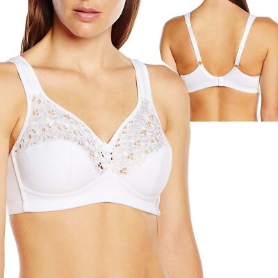 SASSA Damen BH Soft-BH Funktions-BH Bügellos10891 Gr. 85B, 80D Weiß