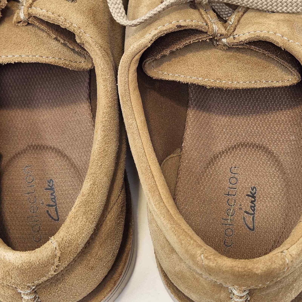 Clarks Collection Mens Forge Run Tan Suede Leather Slip On  display picture 2