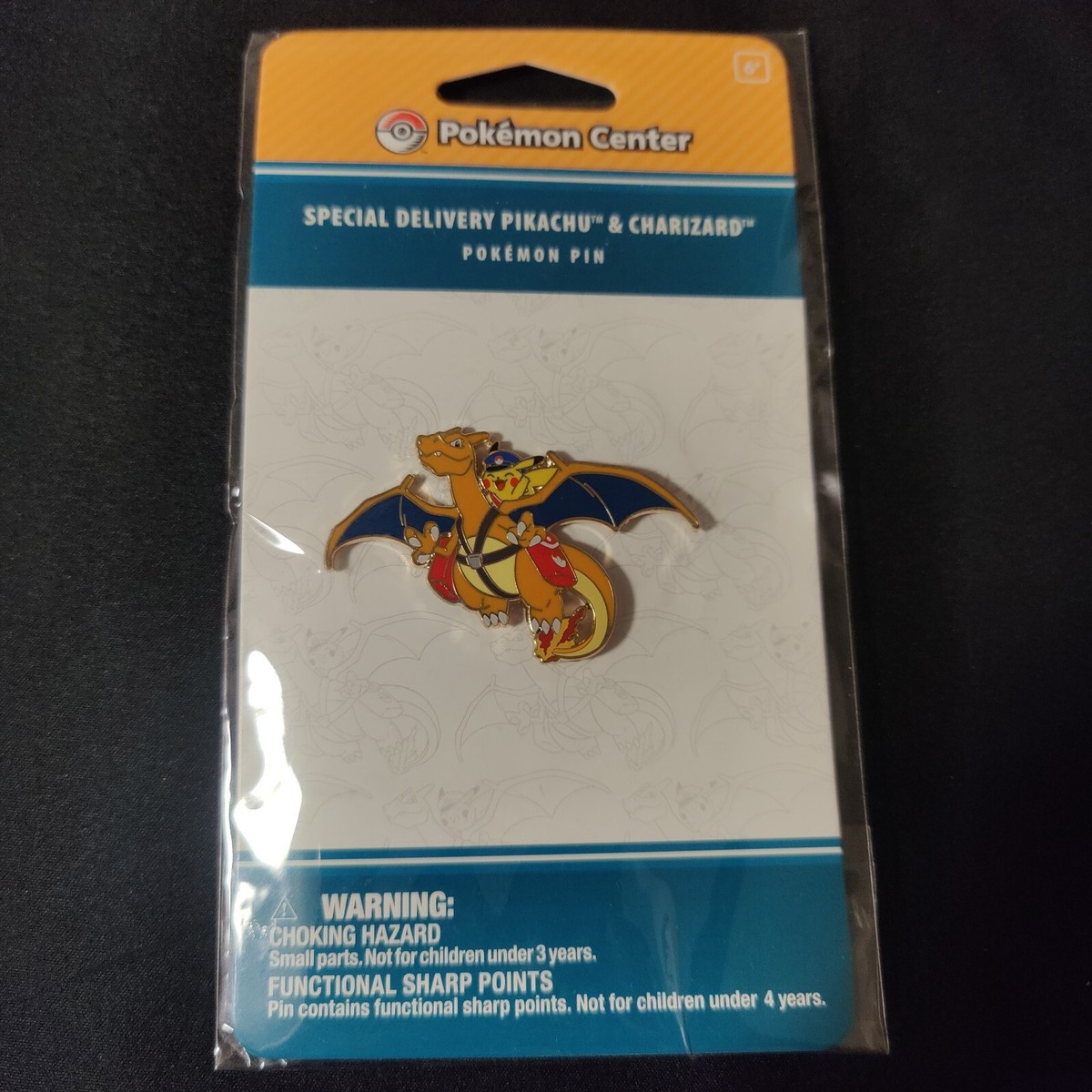 Special Delivery Charizard Pin w/ Pikachu Pokemon Center