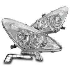 For 02-03 Lexus Es30004 Es330 Halogen Chrome Headlight Headlamp Bumper Led Drl