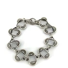 Vtg Modern Statement Chain Sterling Silver Bracelet 6 3/4 Signed Allison Stern