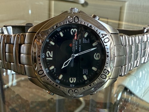 CITIZEN WR 100, PROMASTER, acciaio inox, cronografo, funzione stop, ora mondiale - Foto 2 di 13