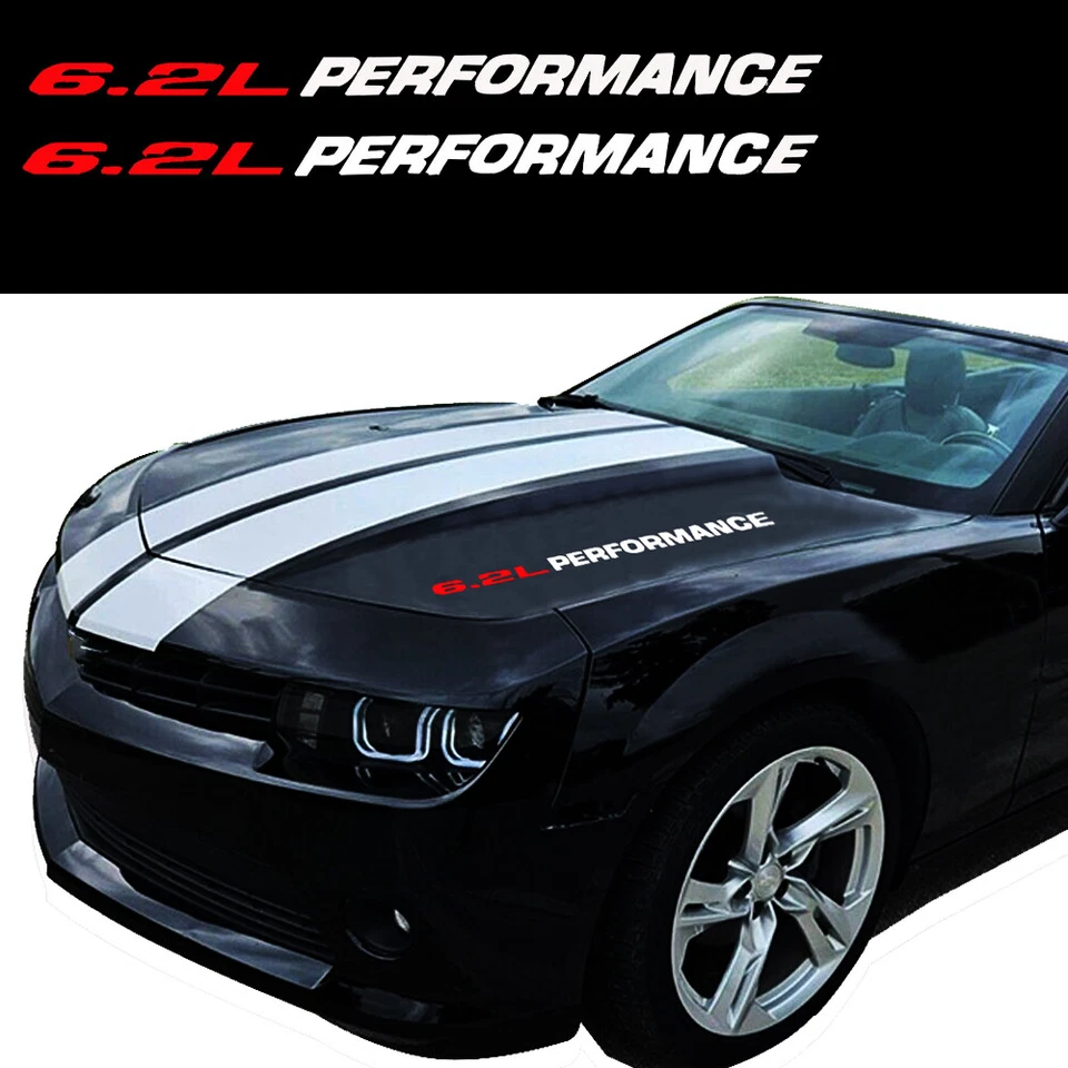 Calcomanías de capó de auto 6,2 L PERFORMANCE para Chevrolet Camaro SS Silverado GMC 2 un. Foto 2 de 4
