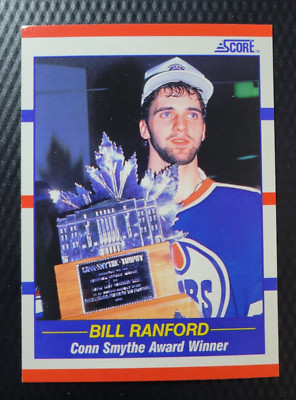 1990-91 Score American BILL RANFORD Edmonton Oilers CONN SMYTHE TROPHY Card #358