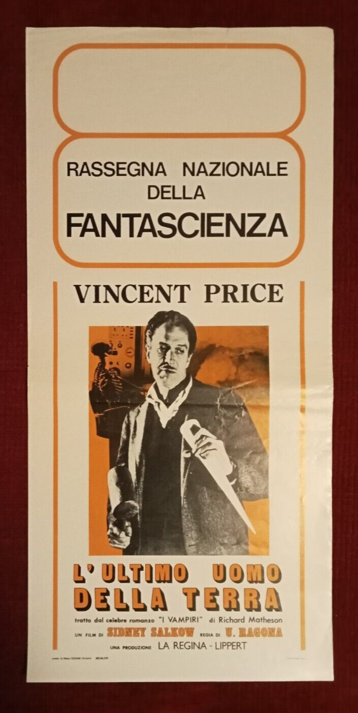 Locandina originale film L'ultimo uomo della Terra (1964) - Regia di Sidney Salkow, Ubaldo Ragona