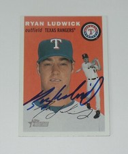RYAN LUDWICK SIGNED AUTO'D 2003 TOPPS HERITAGE CARD #296 TEXAS RANGERS CARDINALS