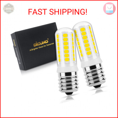 DiCUNO E17 LED Bulb Under Microwave Oven Lights, Daylight White 5000K, 3W (40W H