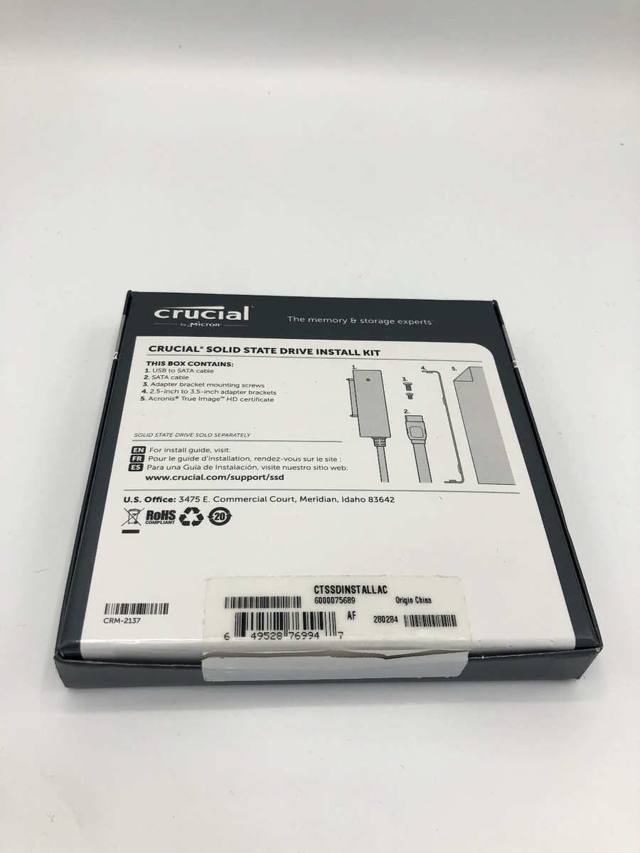 Crucial Install Kit for Internal SSD (CTSSDINSTALLAC) Drive
