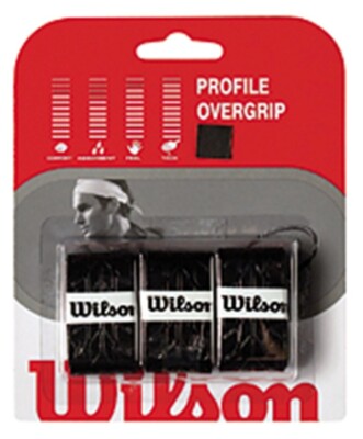 Wilson Profile Overgrip  6 x 3 Pack Tennis Squash Badminton